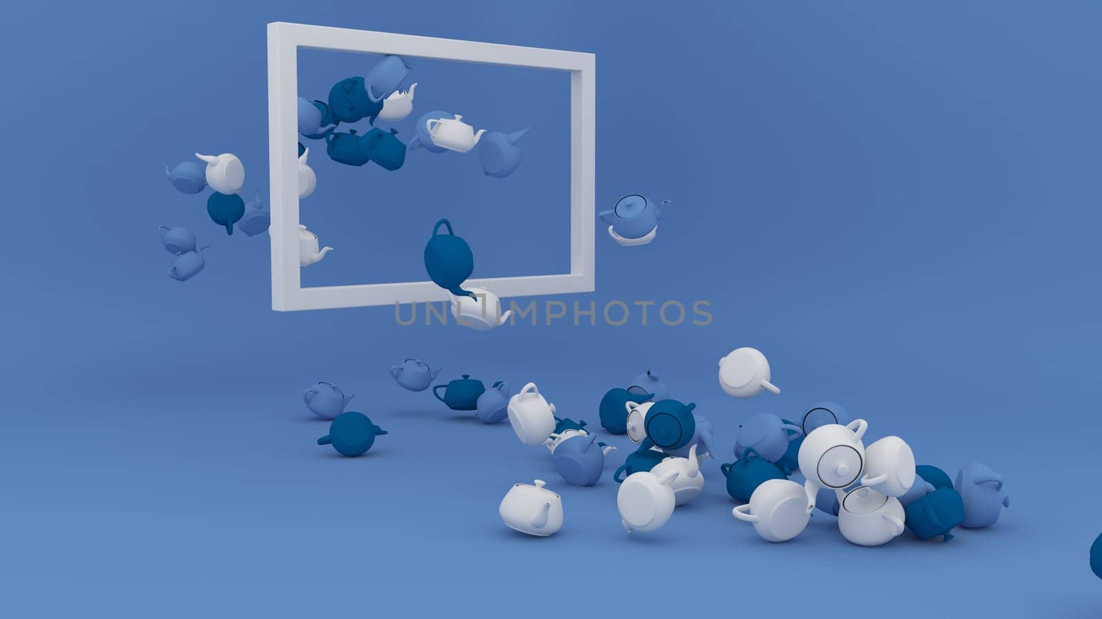 3D Render of Minimalist Geometric Shape Background