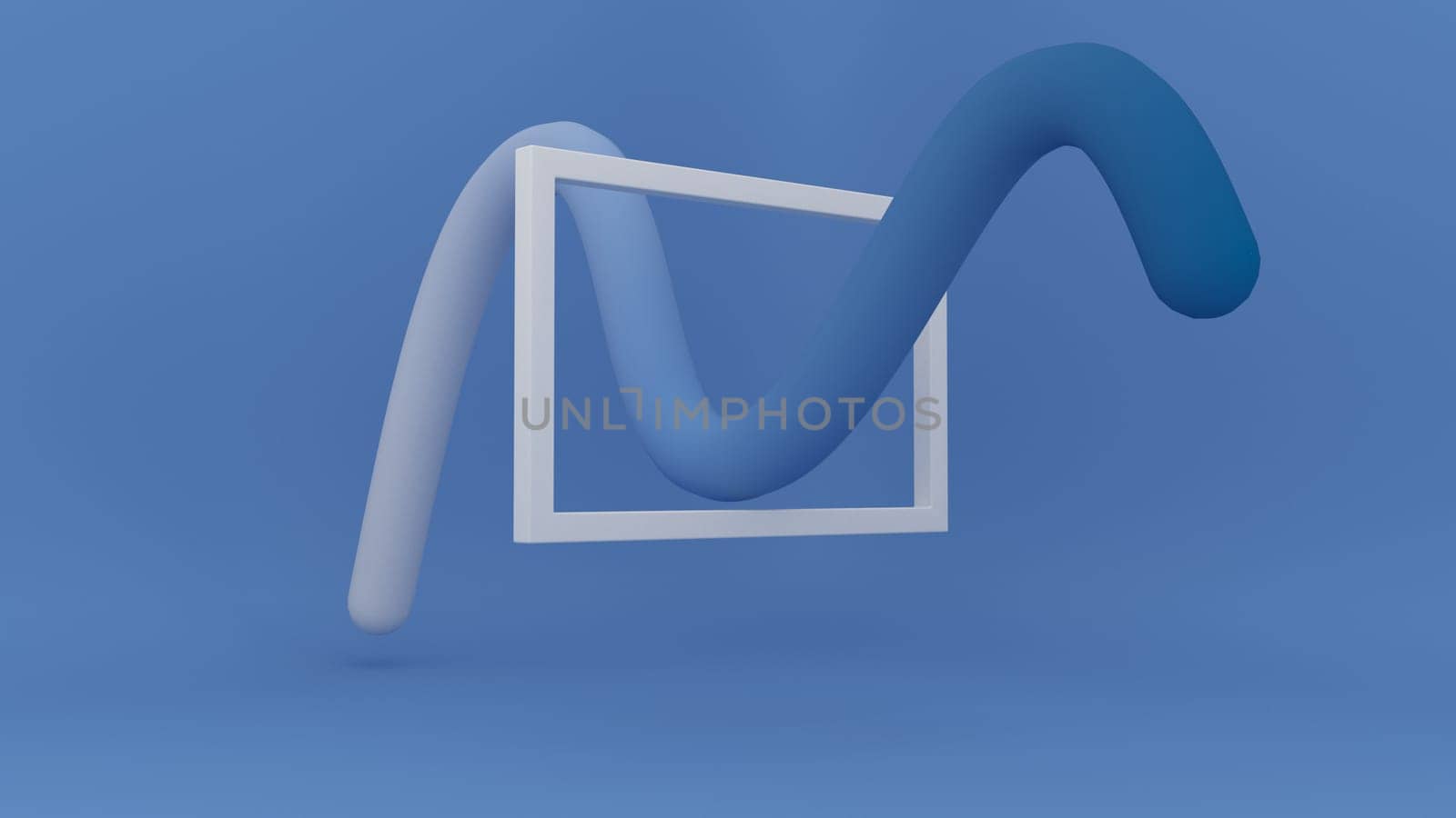 3D Render of Minimalist Geometric Shape Background