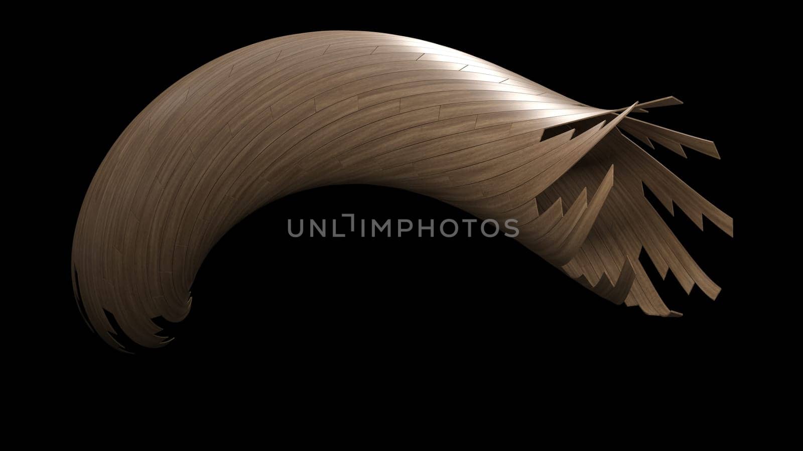 3d render of Abstract design background with swirl shapes