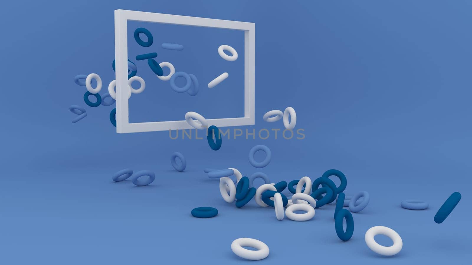 3D Render of Minimalist Geometric Shape Background