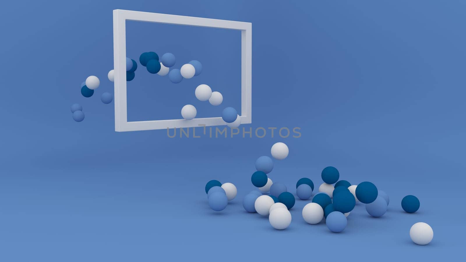 3D Render of Minimalist Geometric Shape Background