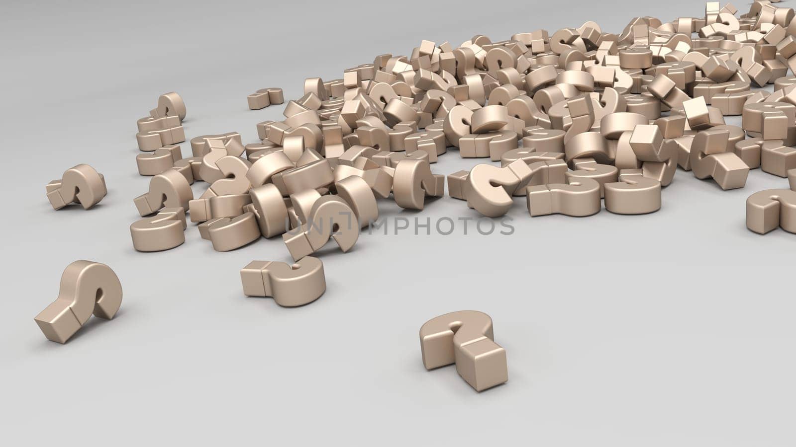 3D Render of Abstract Alphabet Background