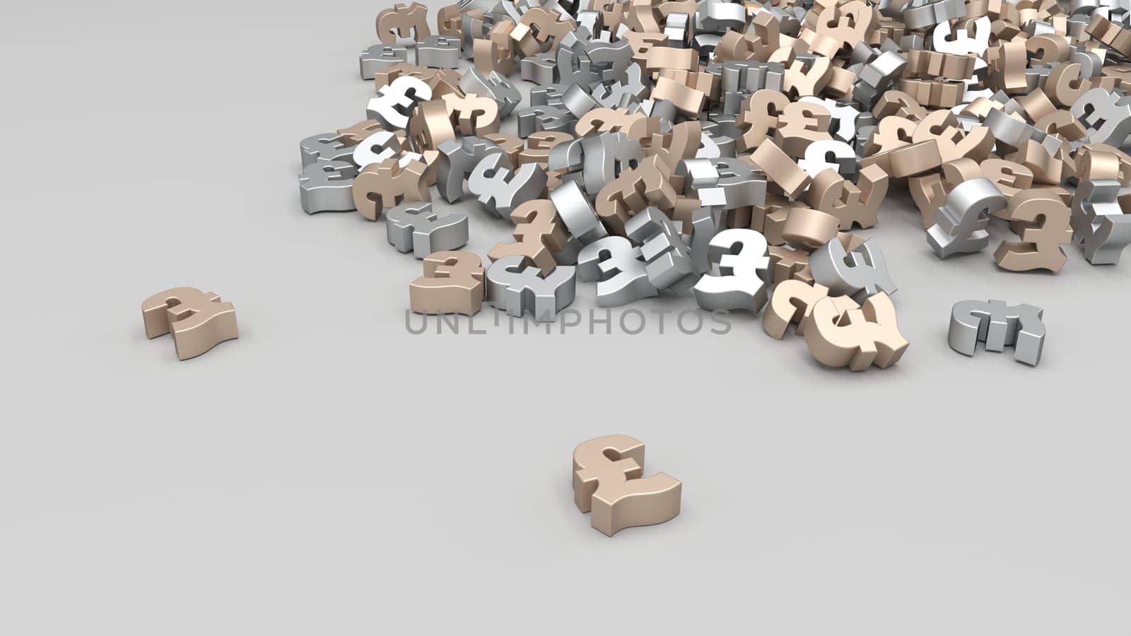 3D Render of Abstract Alphabet Background