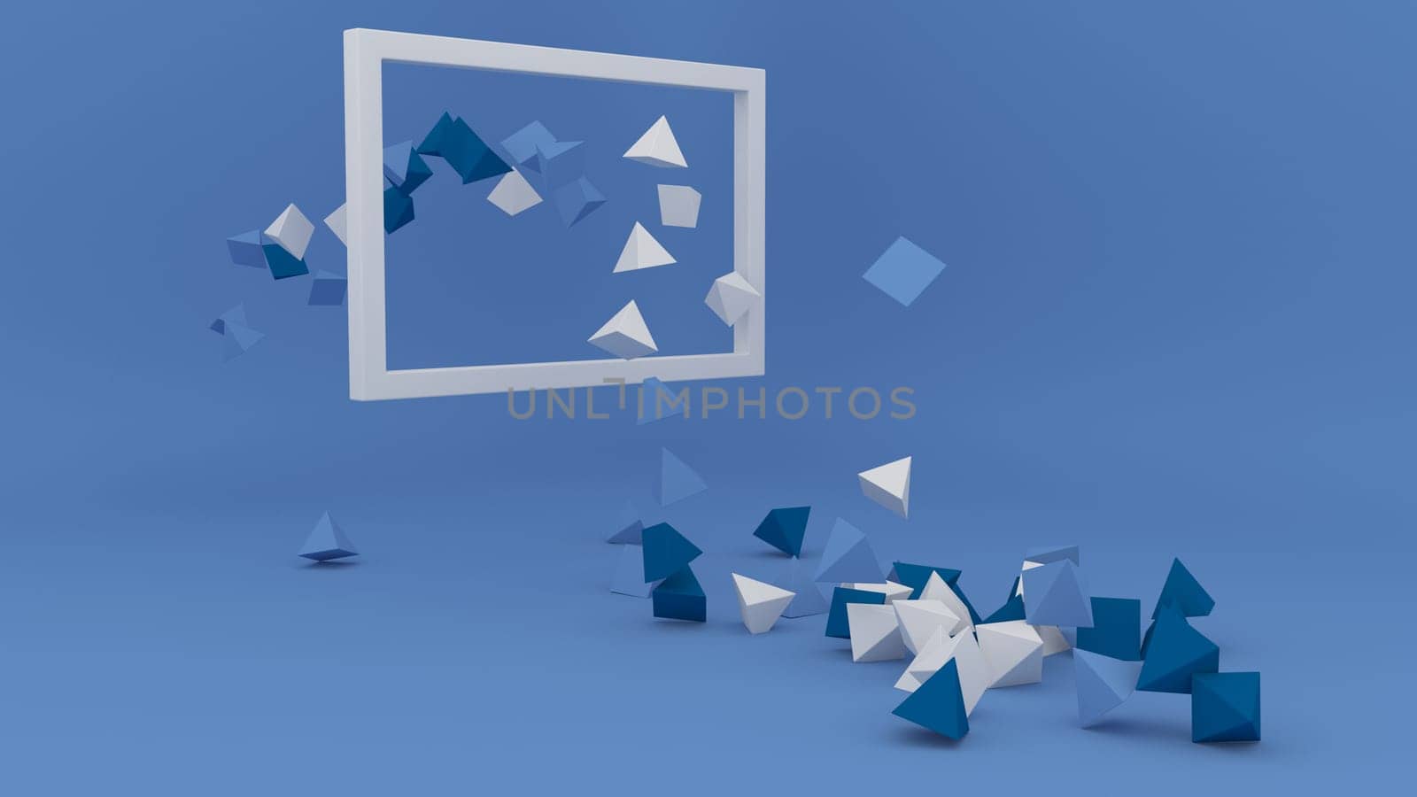 3D Render of Minimalist Geometric Shape Background