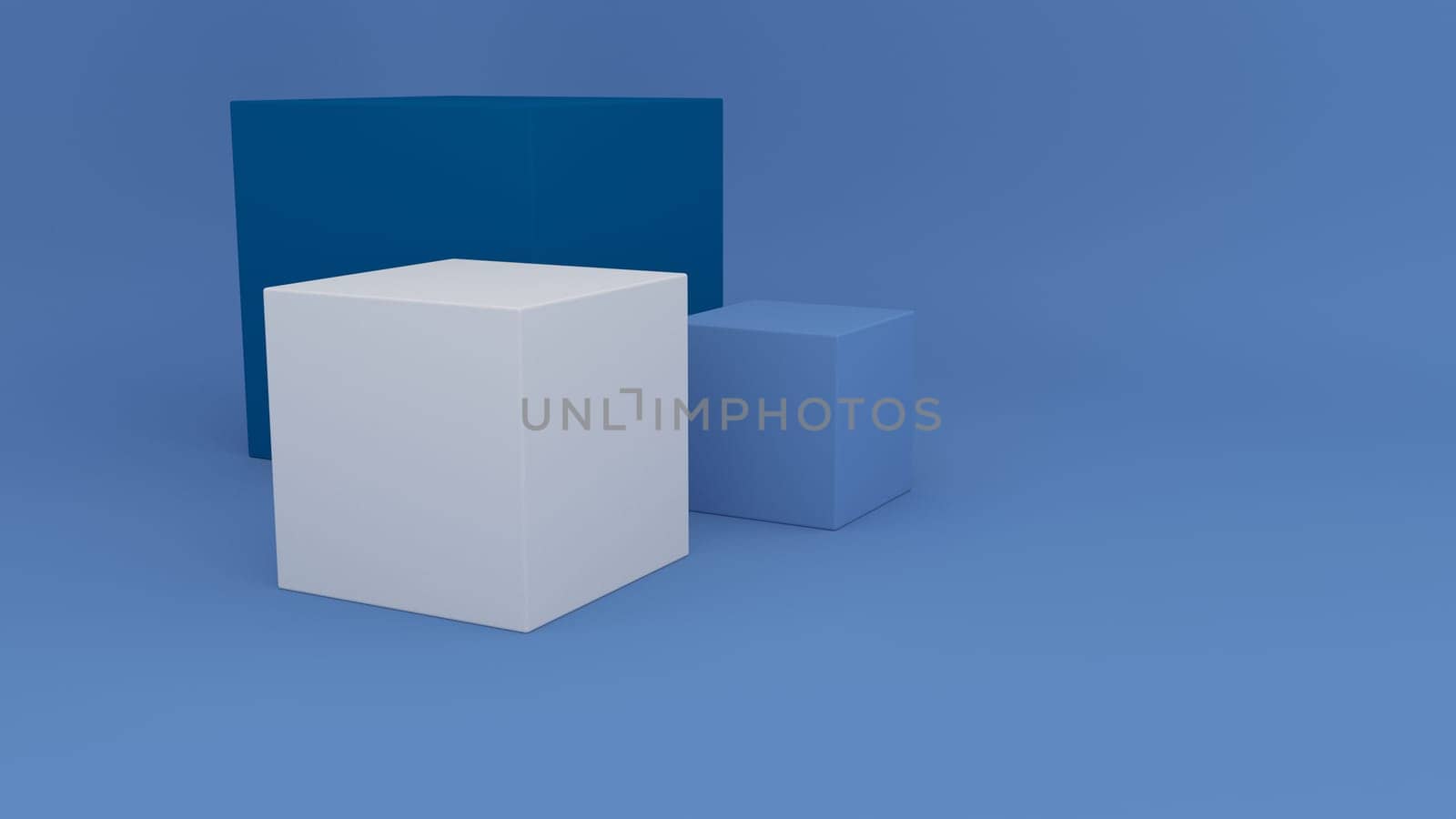 3D Render of Minimalist Geometric Shape Background
