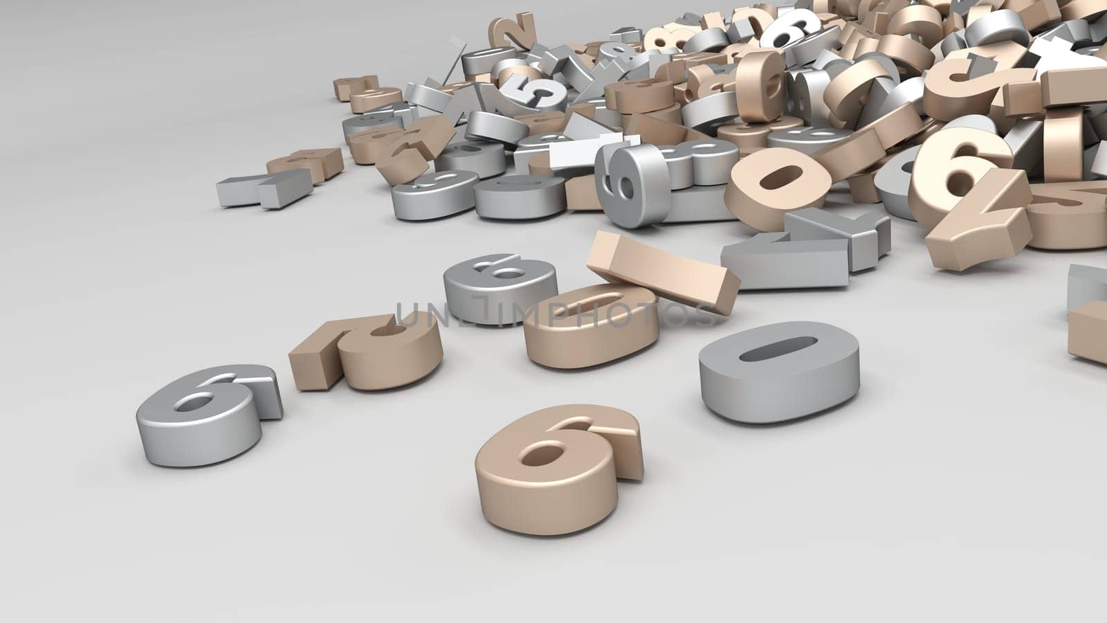 3D Render of Abstract Alphabet Background