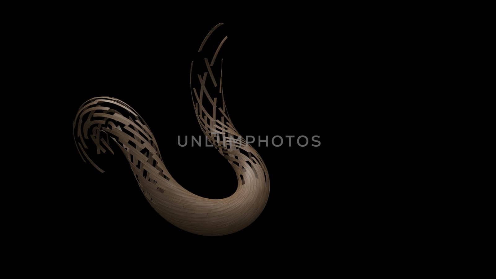 3d render of Abstract design background with swirl shapes