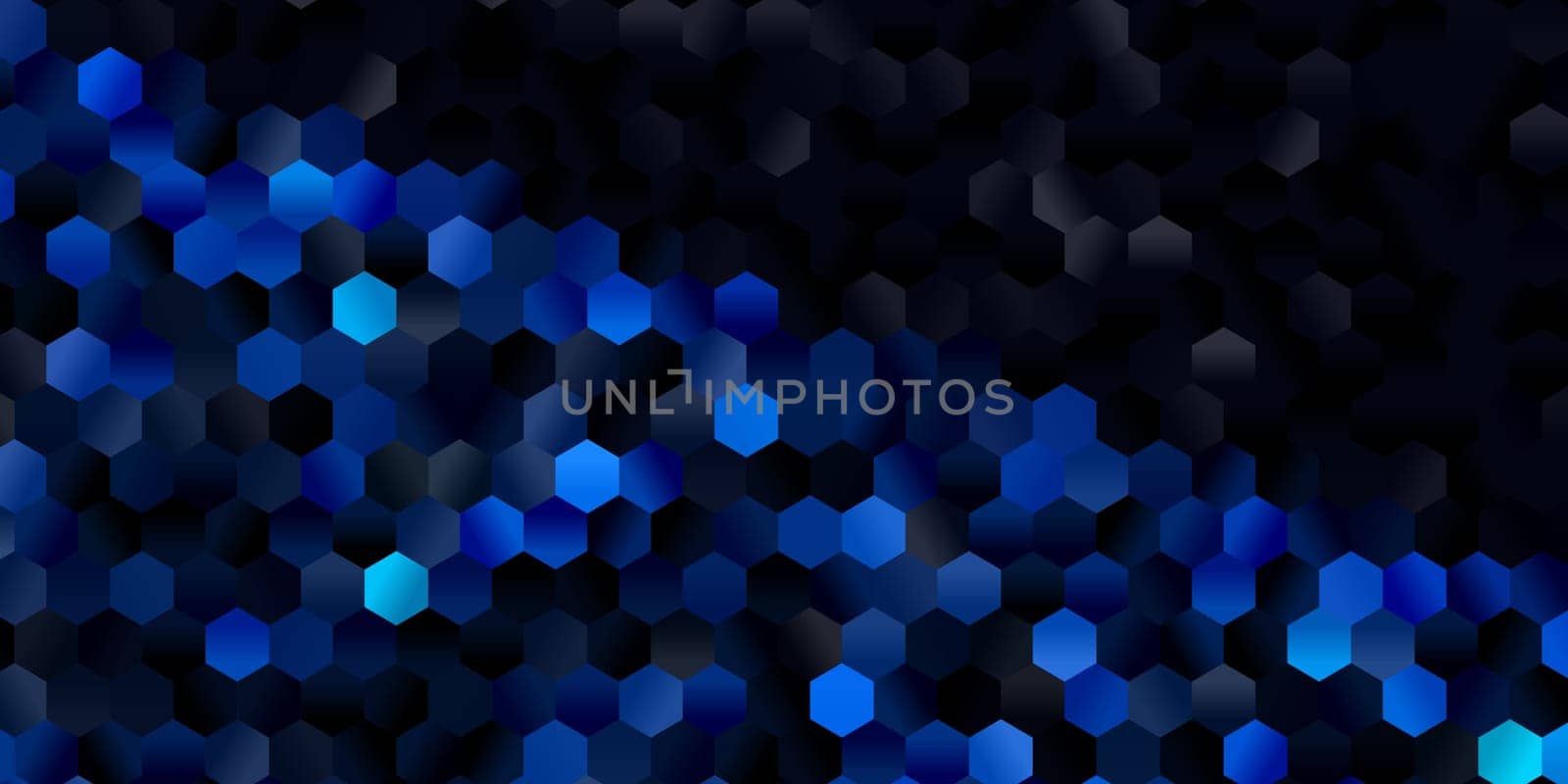 Abstract banner template with a dark hexagonal pattern design