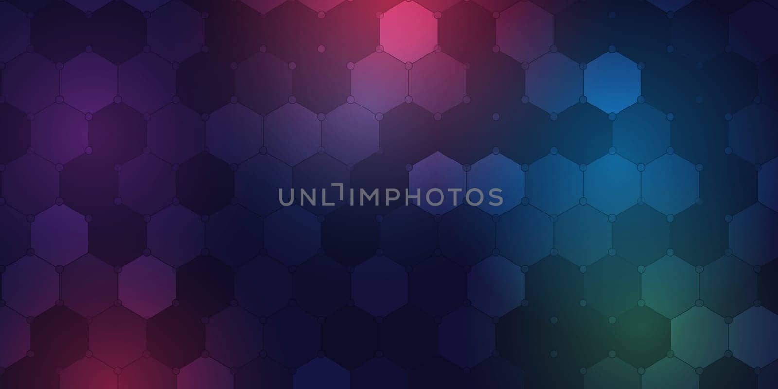 Banner template with s geometric hexagonal pattern design