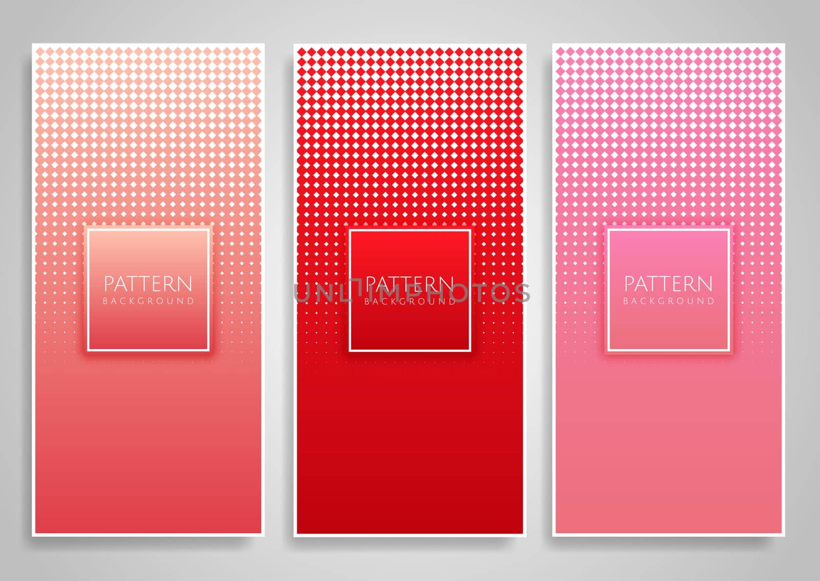 Banner designs with diamond pattern designs