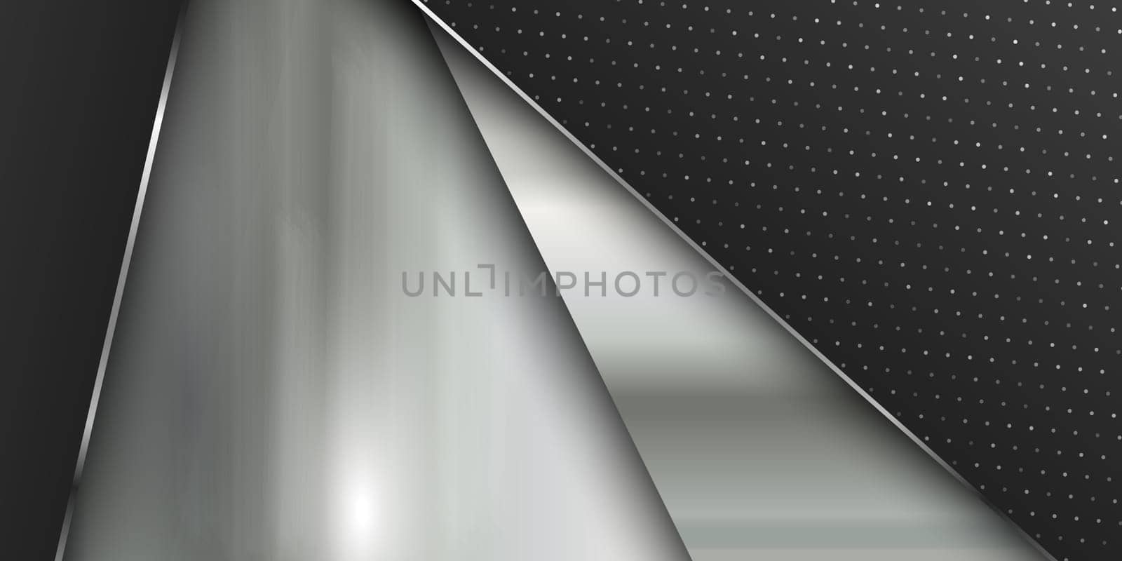 Banner template with a brushed metal texture