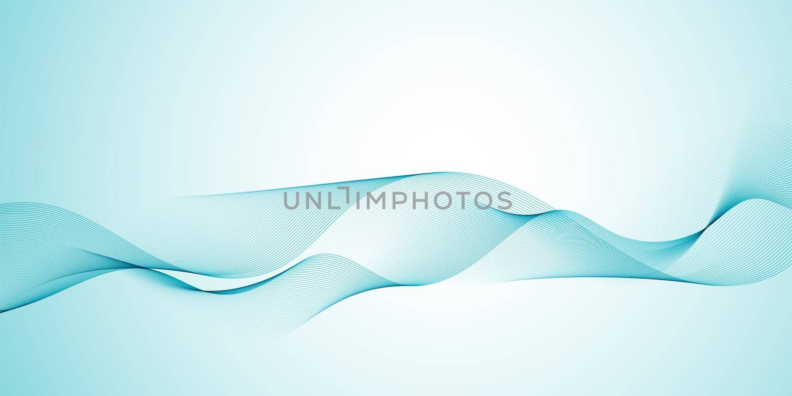 Modern banner with a flowing waves design