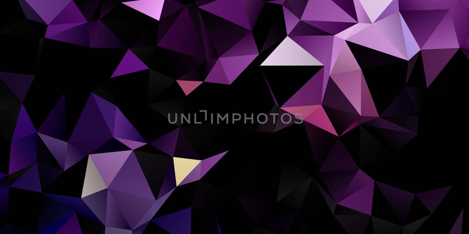 Banner with a dark low poly design