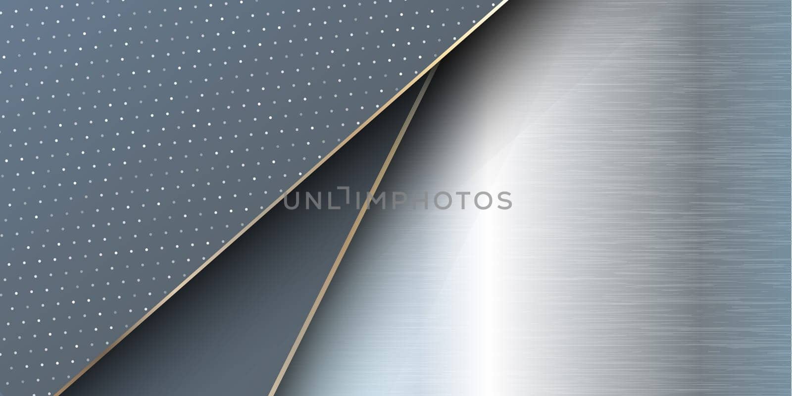 Abstract banner with a brushed silver metal design