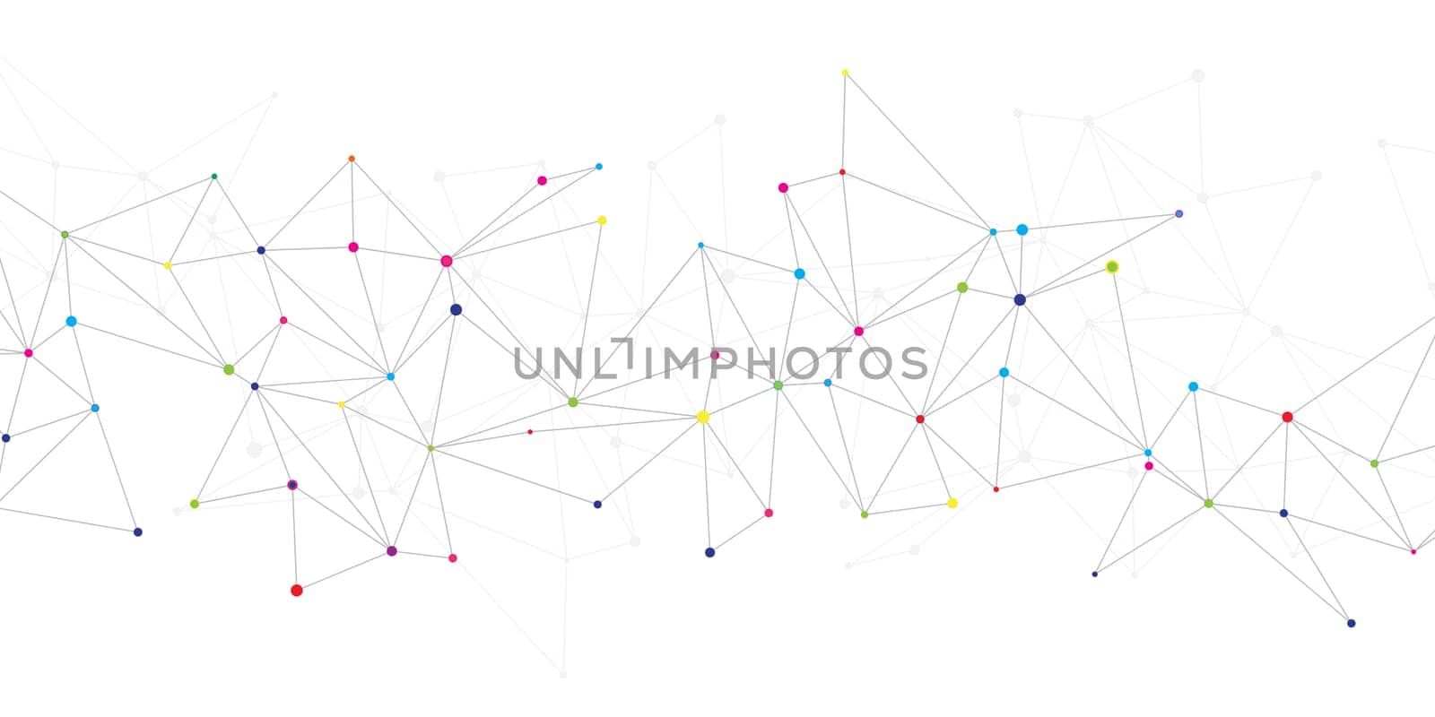 Banner template with connections low poly design