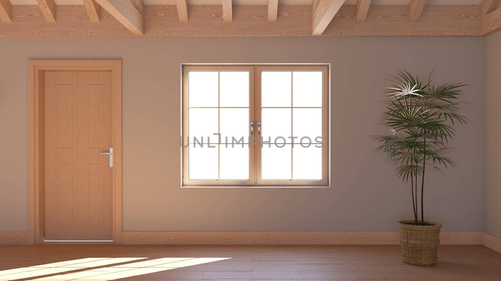 Render of 3D contemporary Living Room Interior and modern furniture