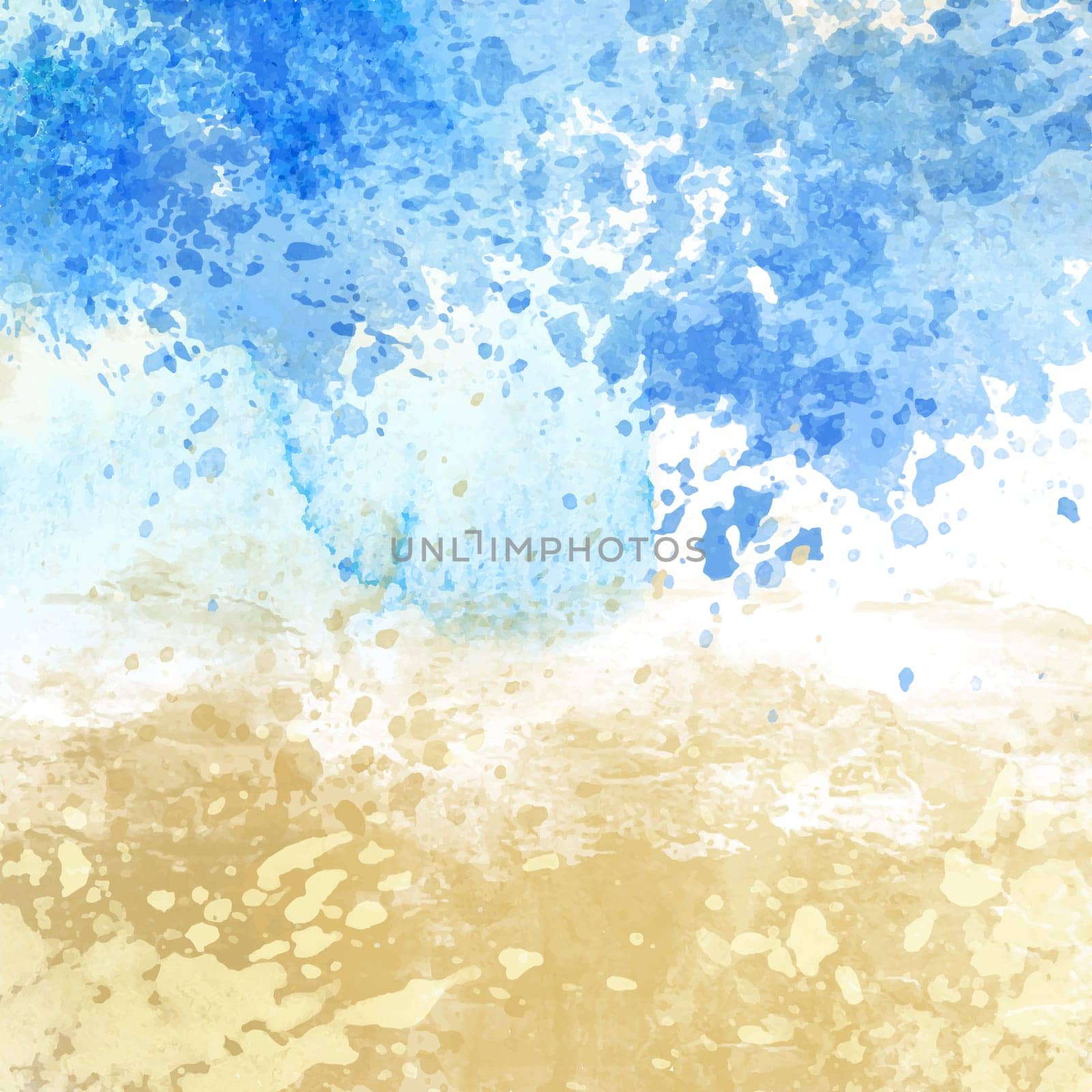 Abstract beach themed watercolour texture background