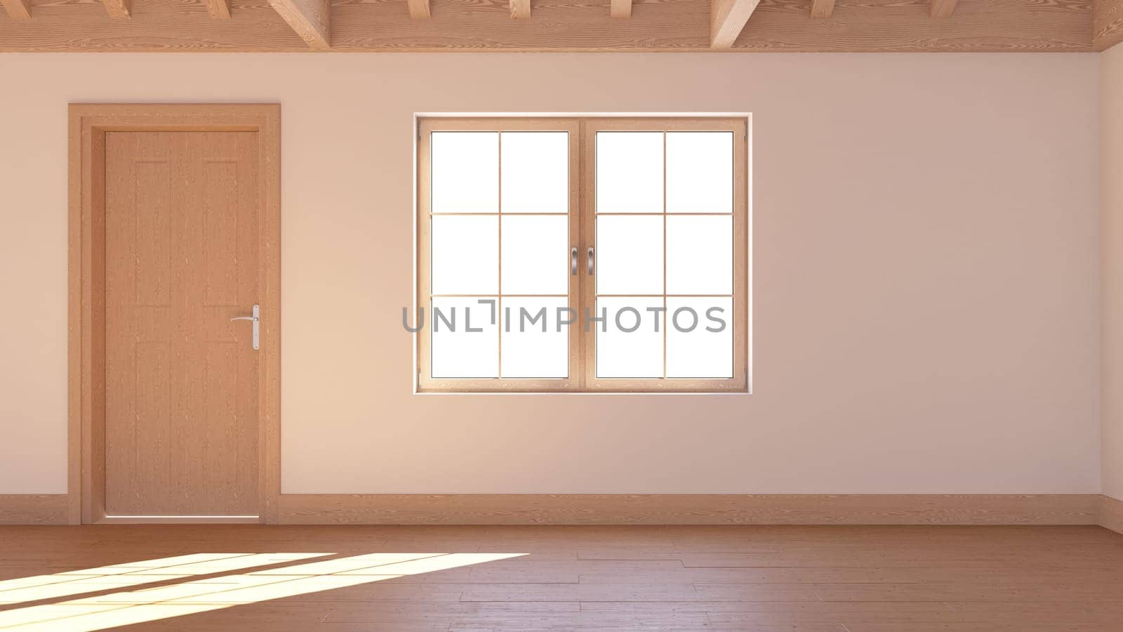 Render of 3D Contemporary Empty Room