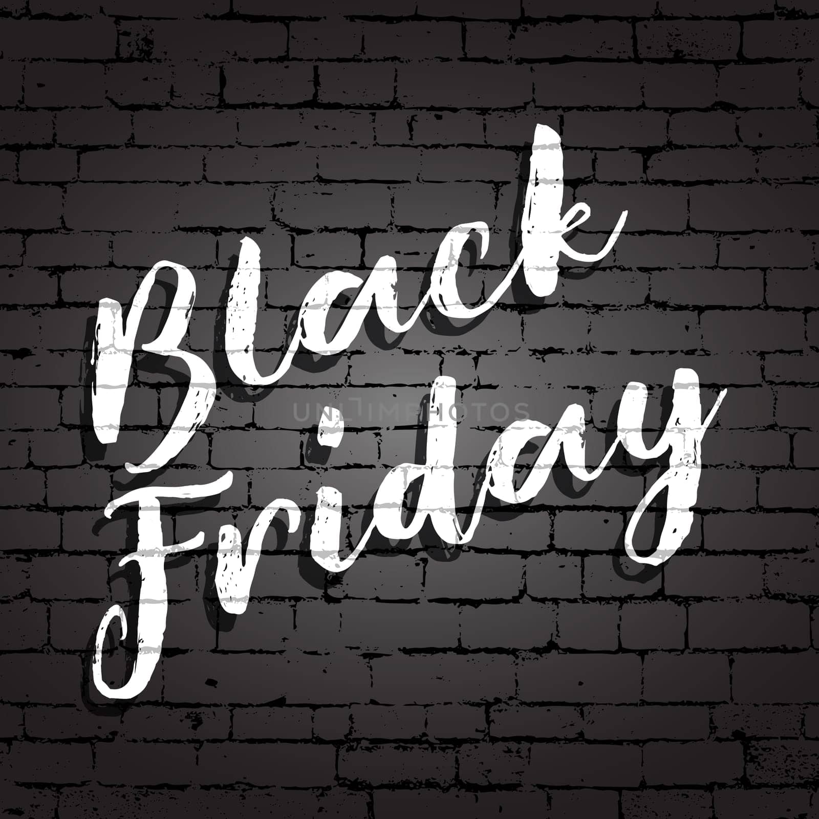 Black Friday grunge background with a brick wall texture