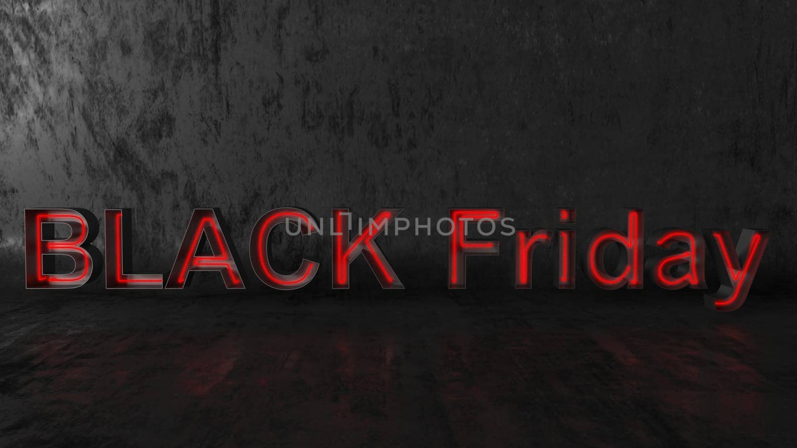 3d render of Black Friday sale background