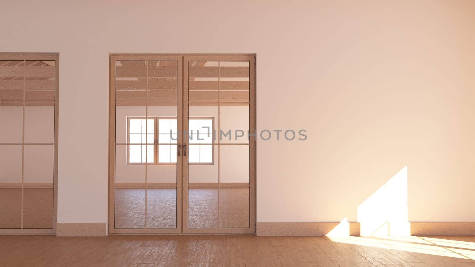 Render of 3D Contemporary Empty Room