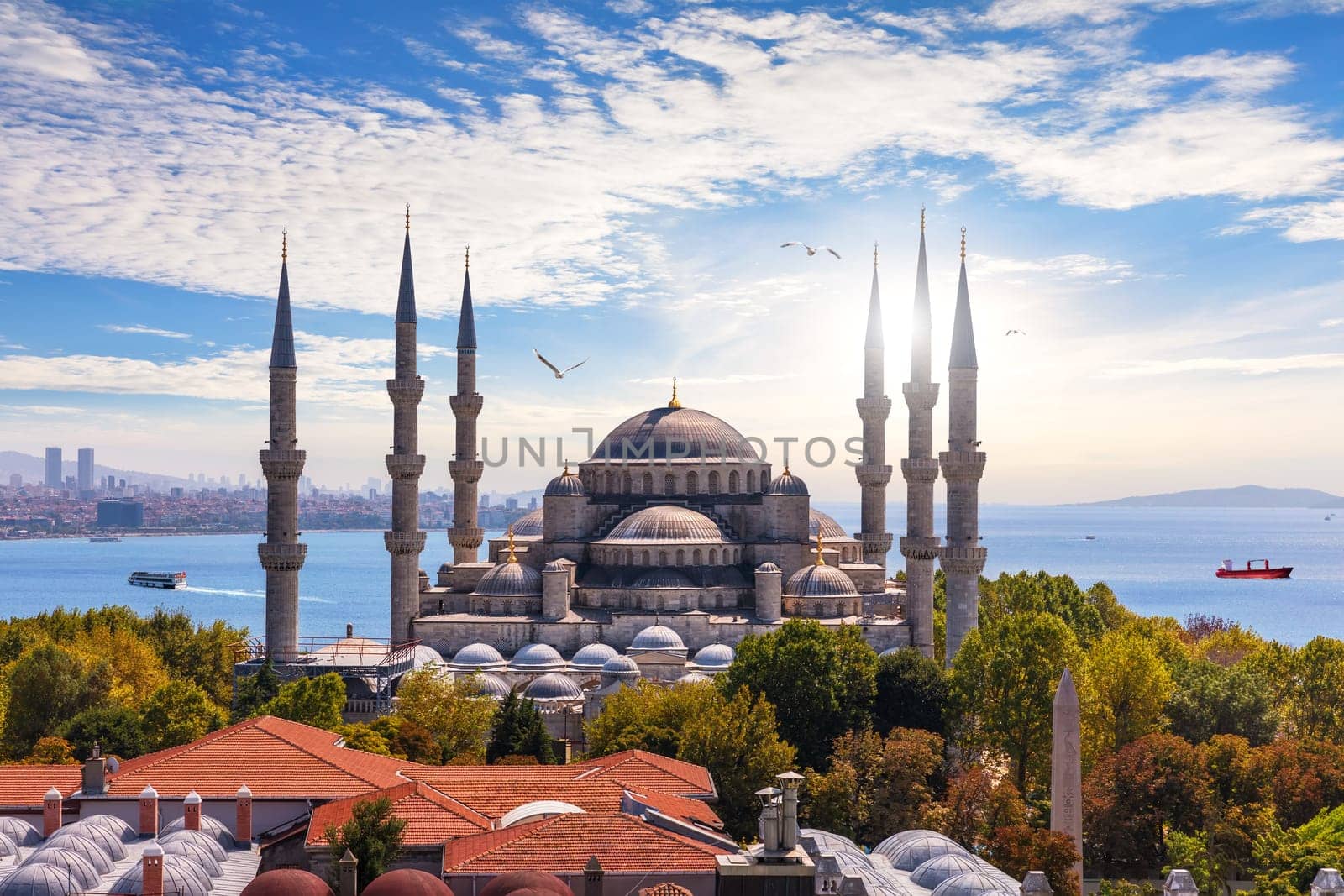 The Blue Mosque of Istanbul or Sultan Ahmet Mosque, Turkey.