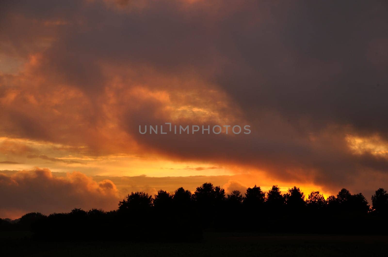 Sunset at Plérin in Brittany