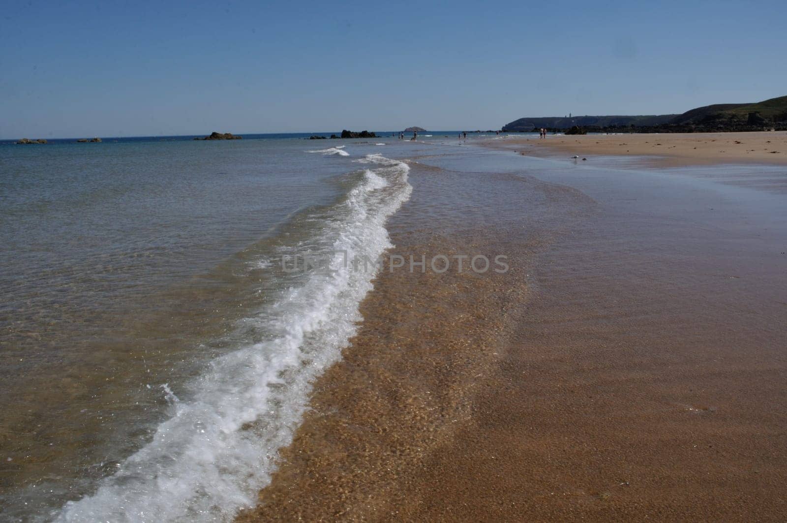 Waves on the beach in Erquy