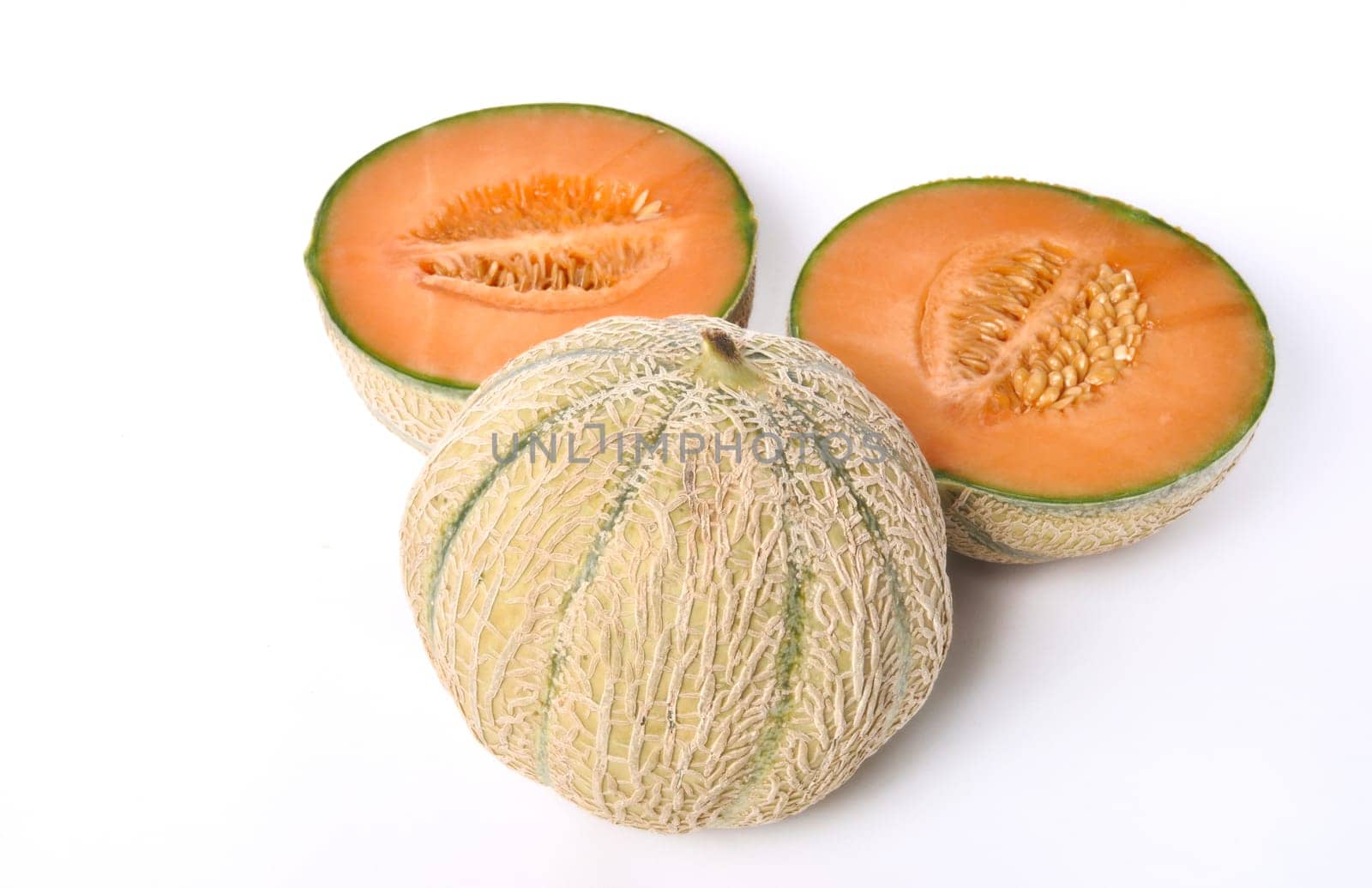 Melon on a white background