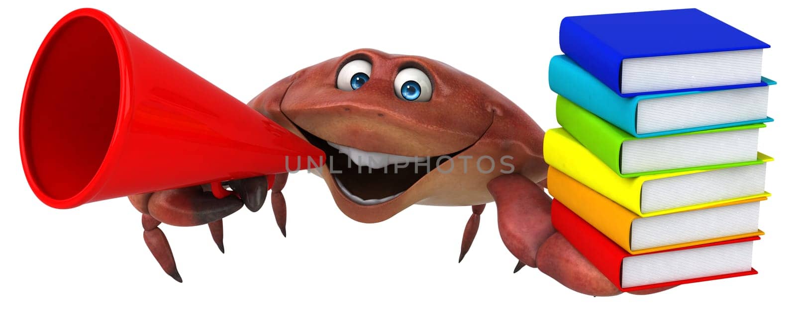 Fun crab - 3D Illustration
