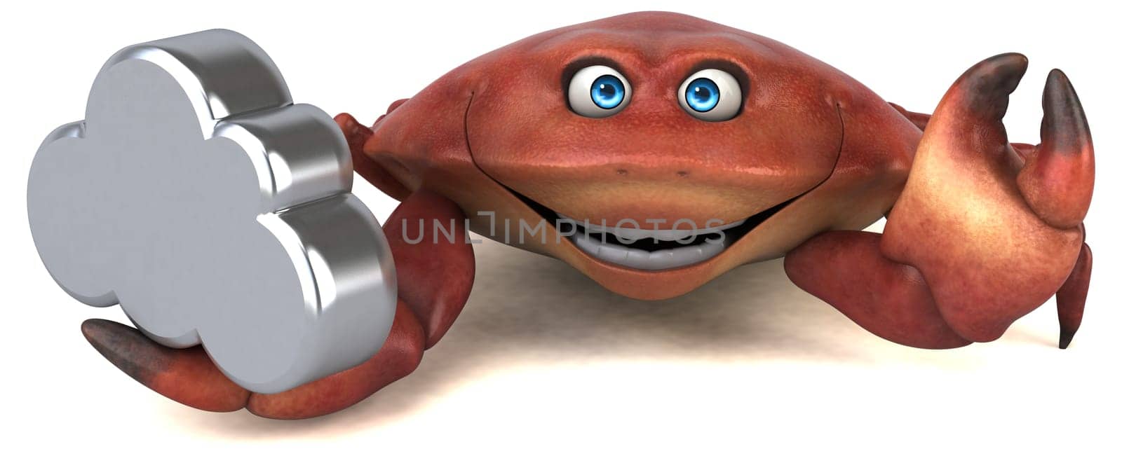 Fun crab - 3D Illustration