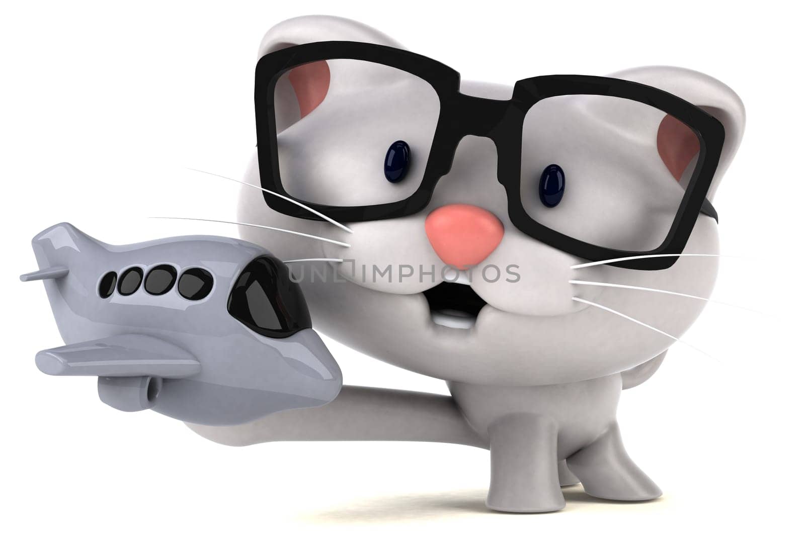 Fun cat - 3D Illustration