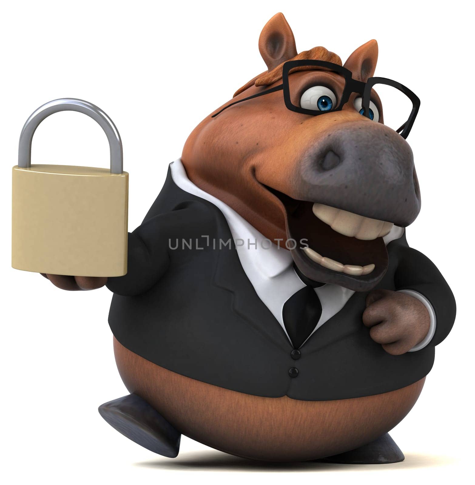 Fun horse - 3D Illustration