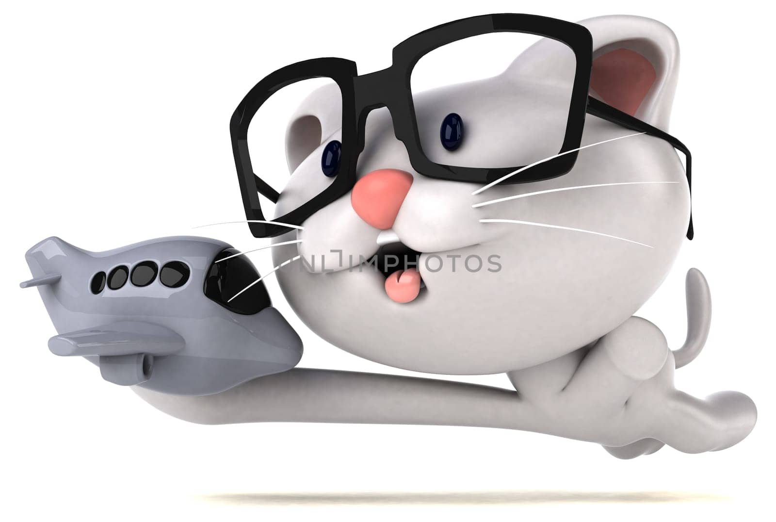 Fun cat - 3D Illustration