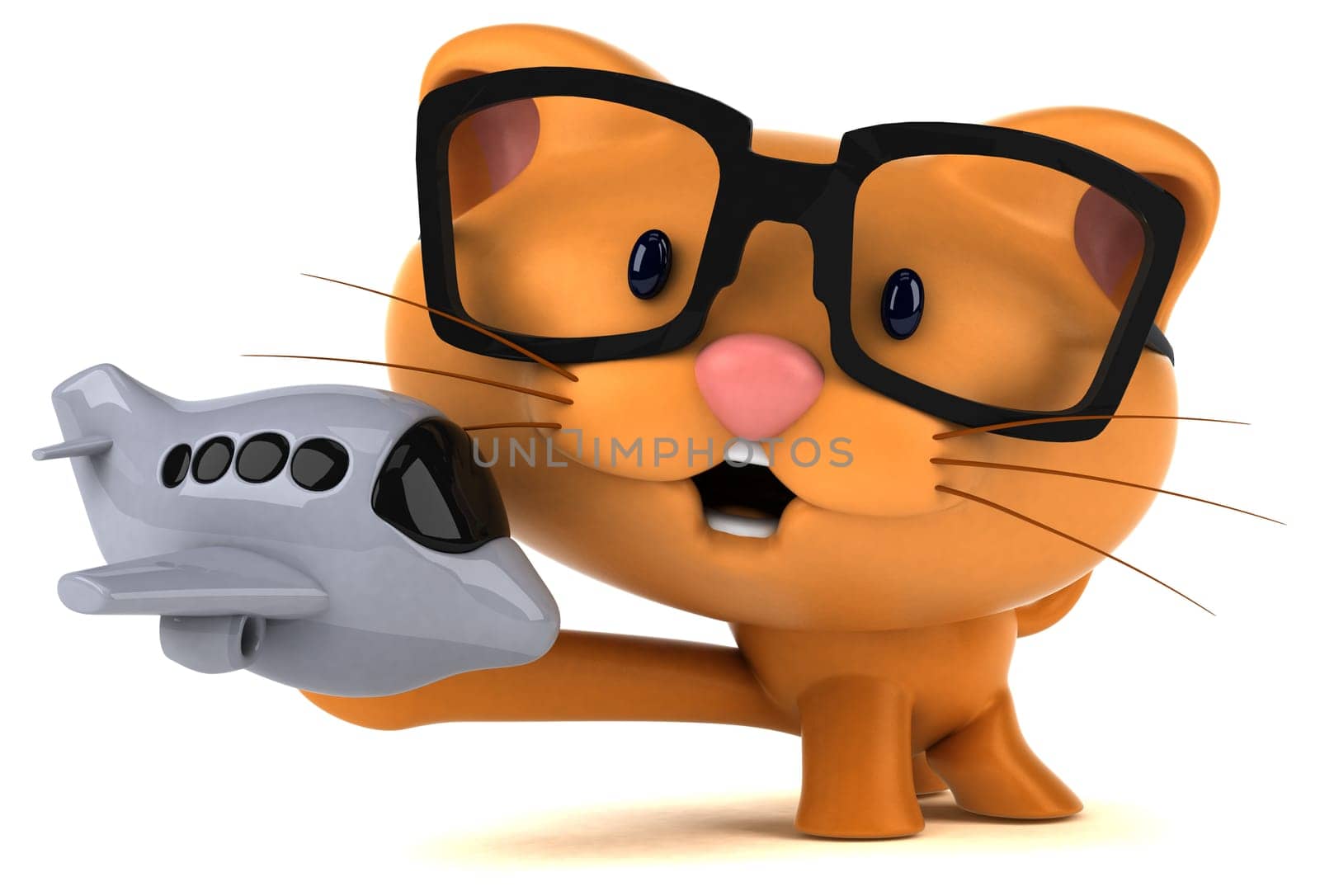 Fun cat - 3D Illustration