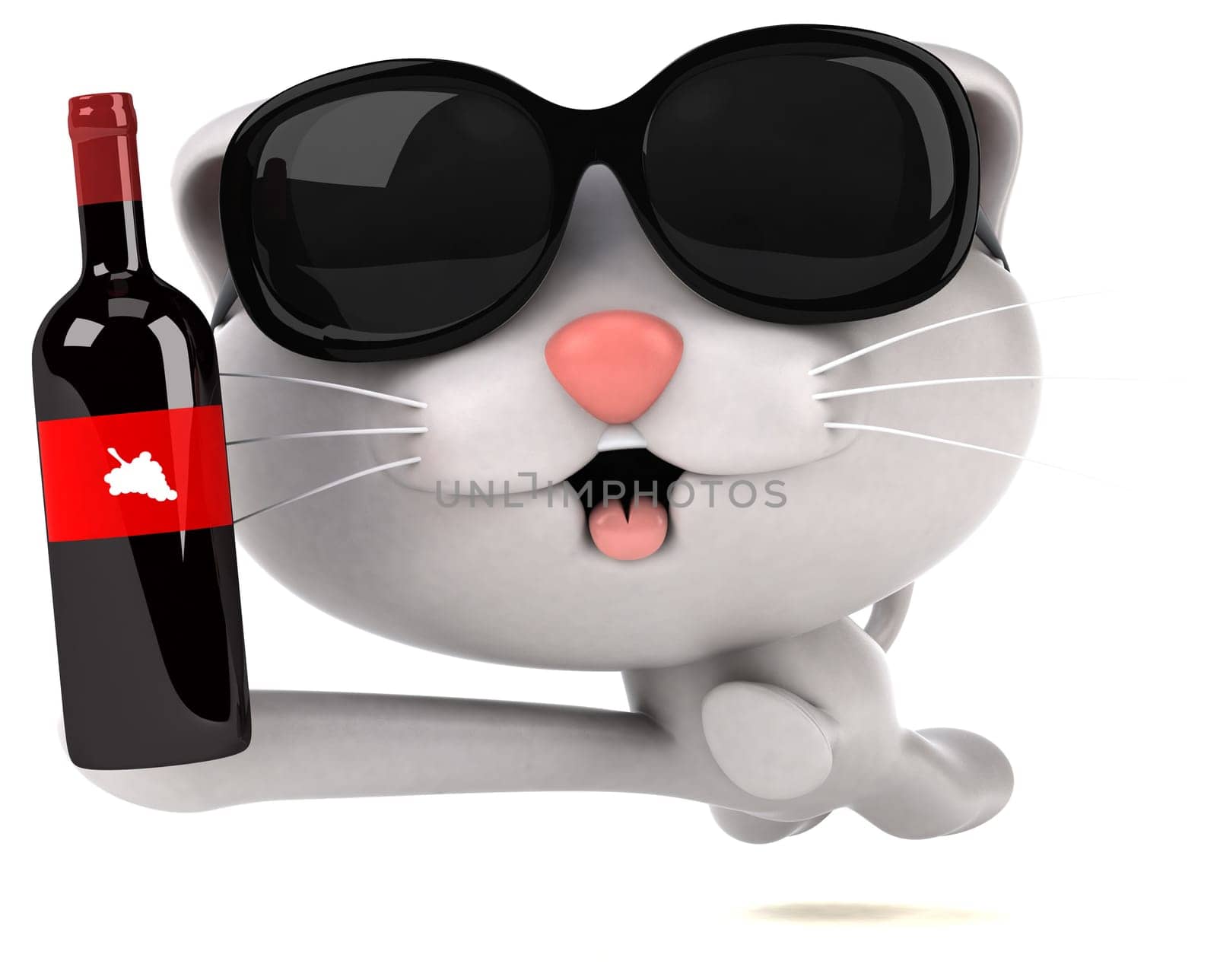 Fun cat - 3D Illustration