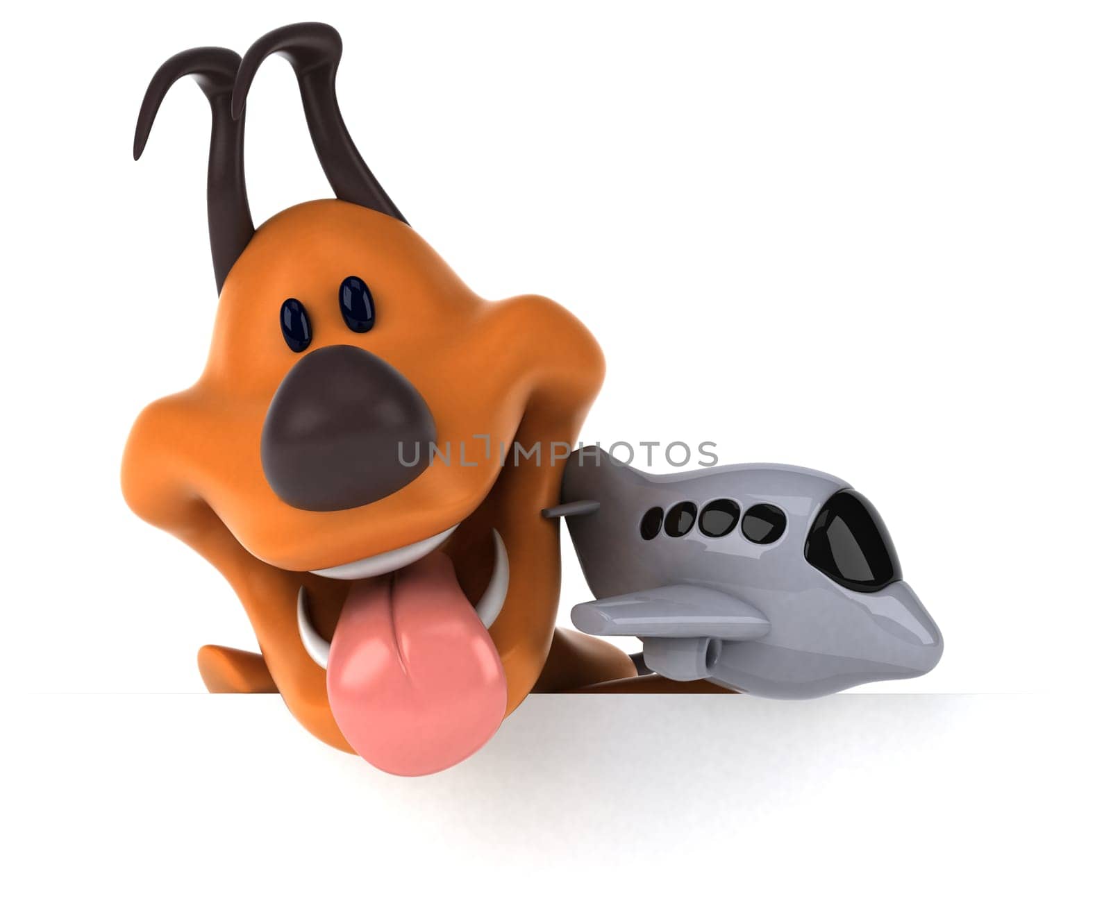 Fun dog - 3D Illustration