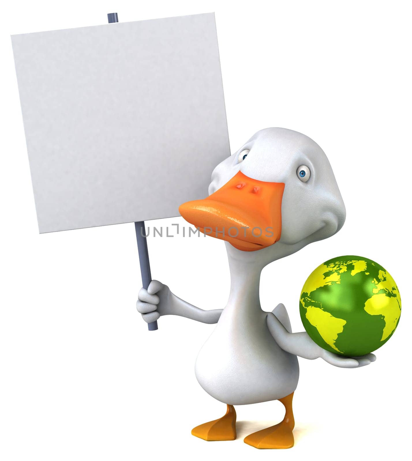 Fun duck - 3D Illustration