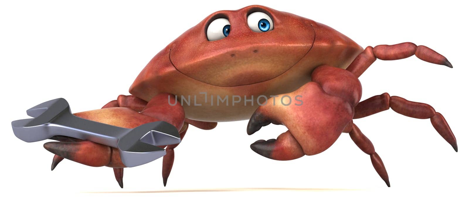 Fun crab - 3D Illustration