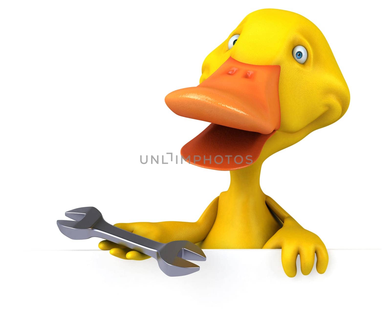 Fun duck - 3D Illustration