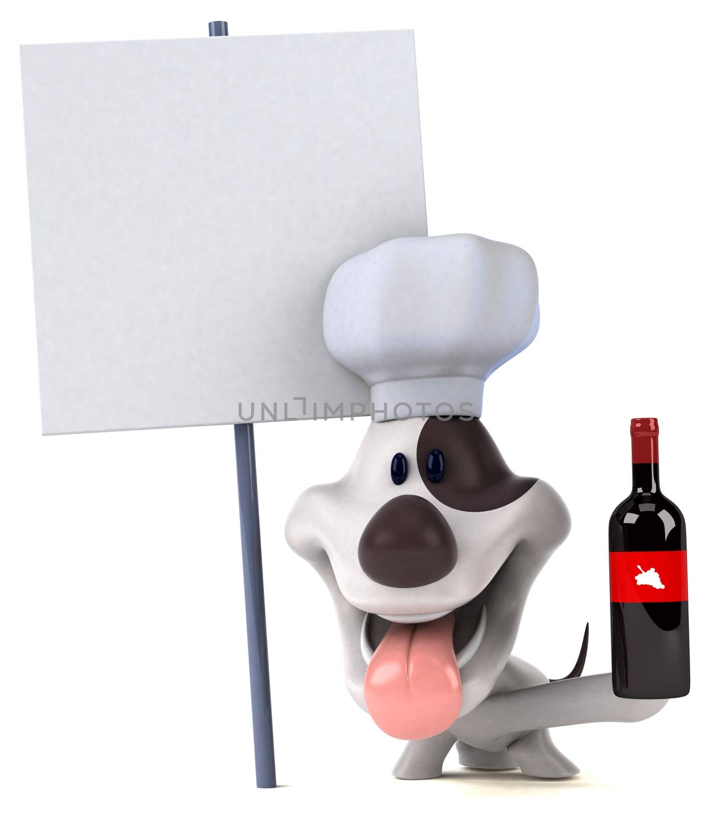 Fun dog - 3D Illustration