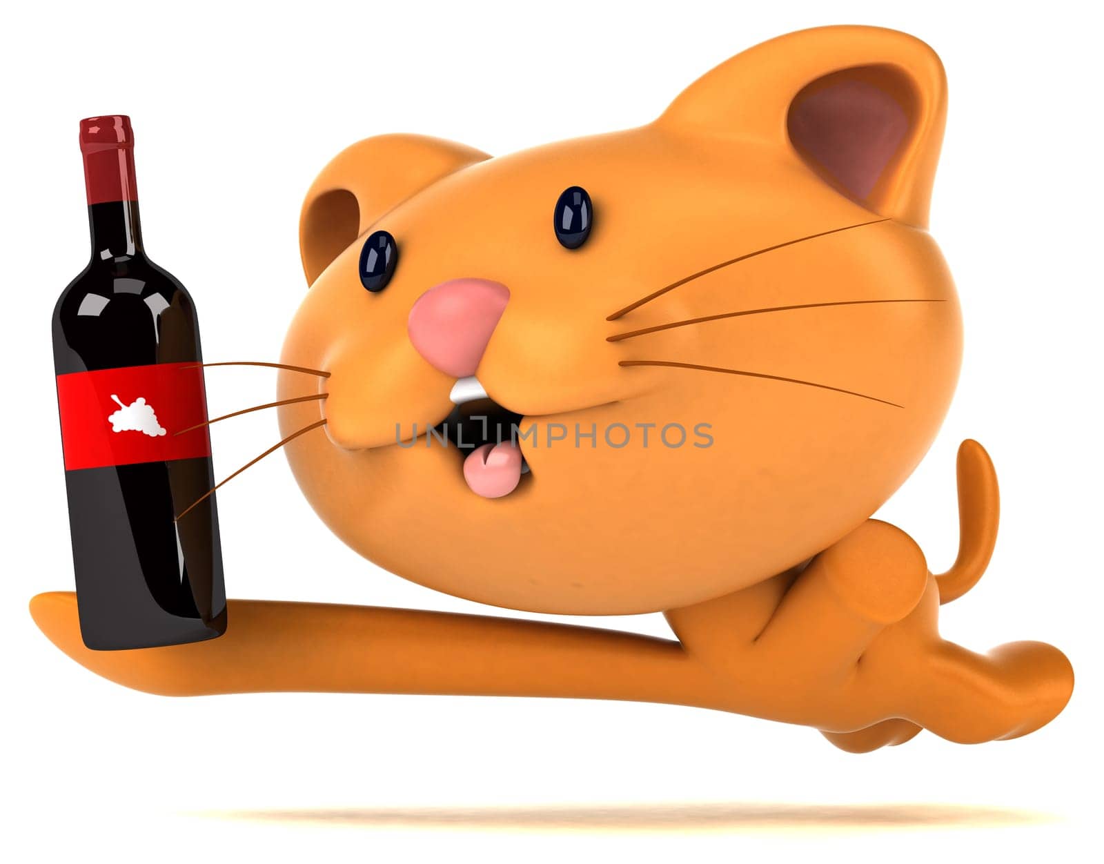 Fun cat - 3D Illustration