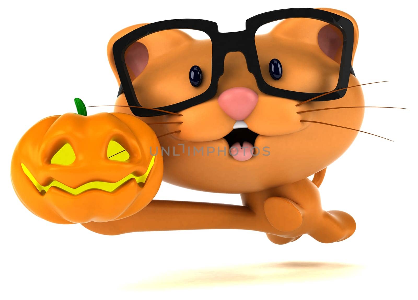 Fun cat - 3D Illustration
