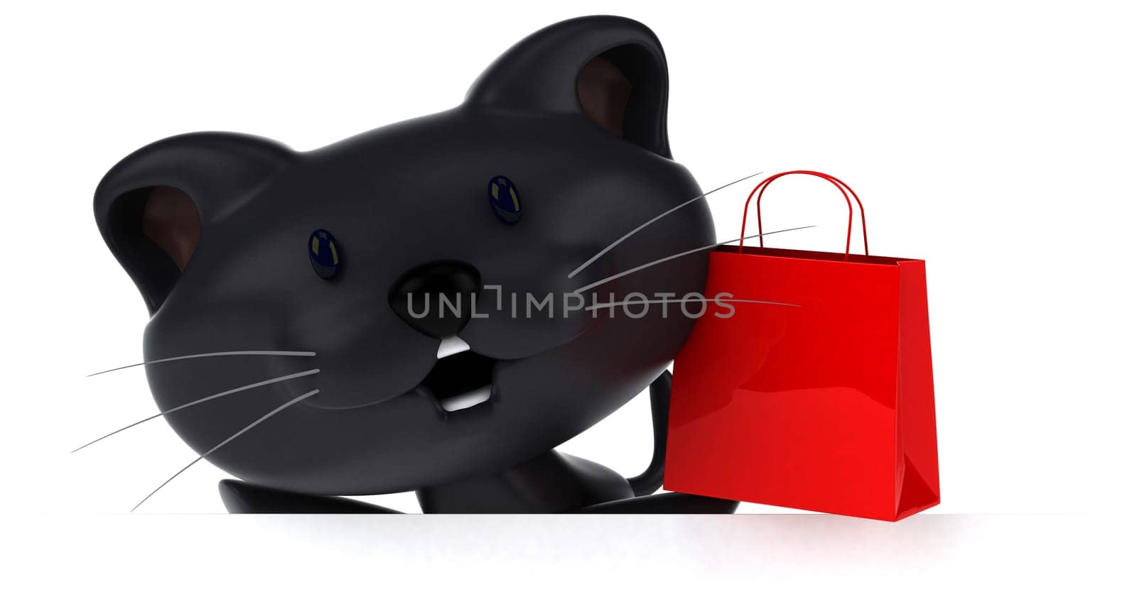 Fun cat - 3D Illustration