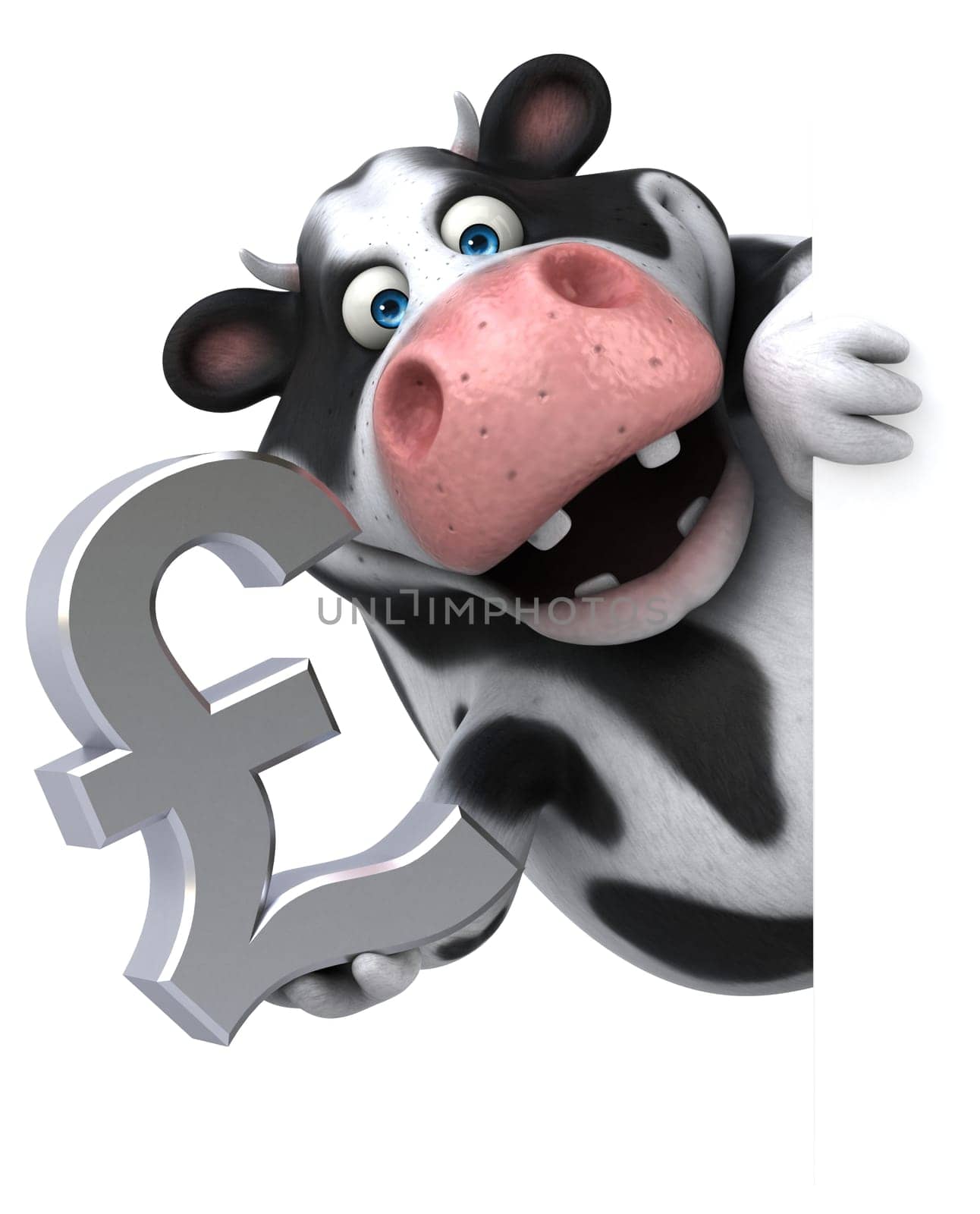 Fun cow - 3D Illustration