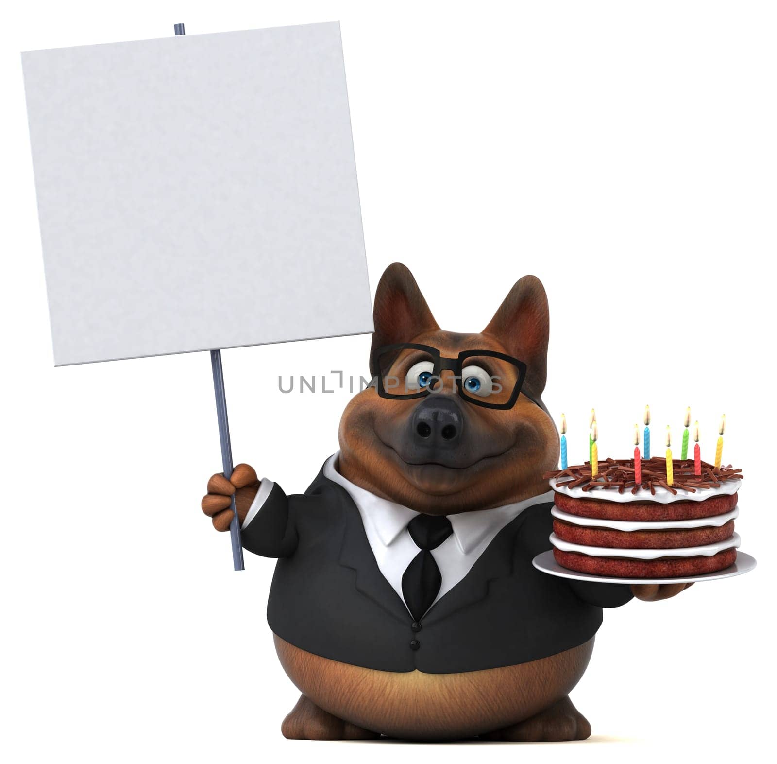 Fun dog - 3D Illustration