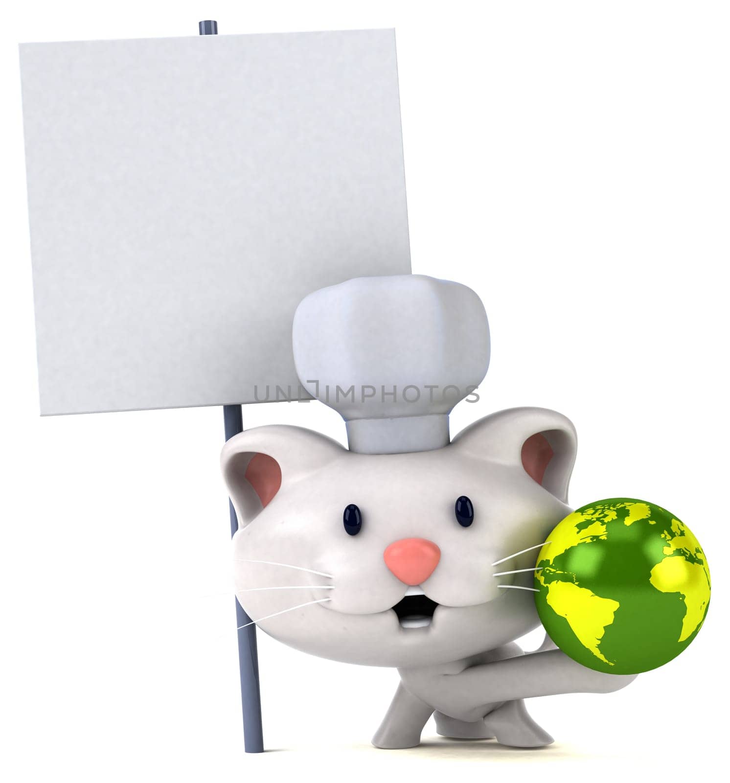 Fun cat - 3D Illustration