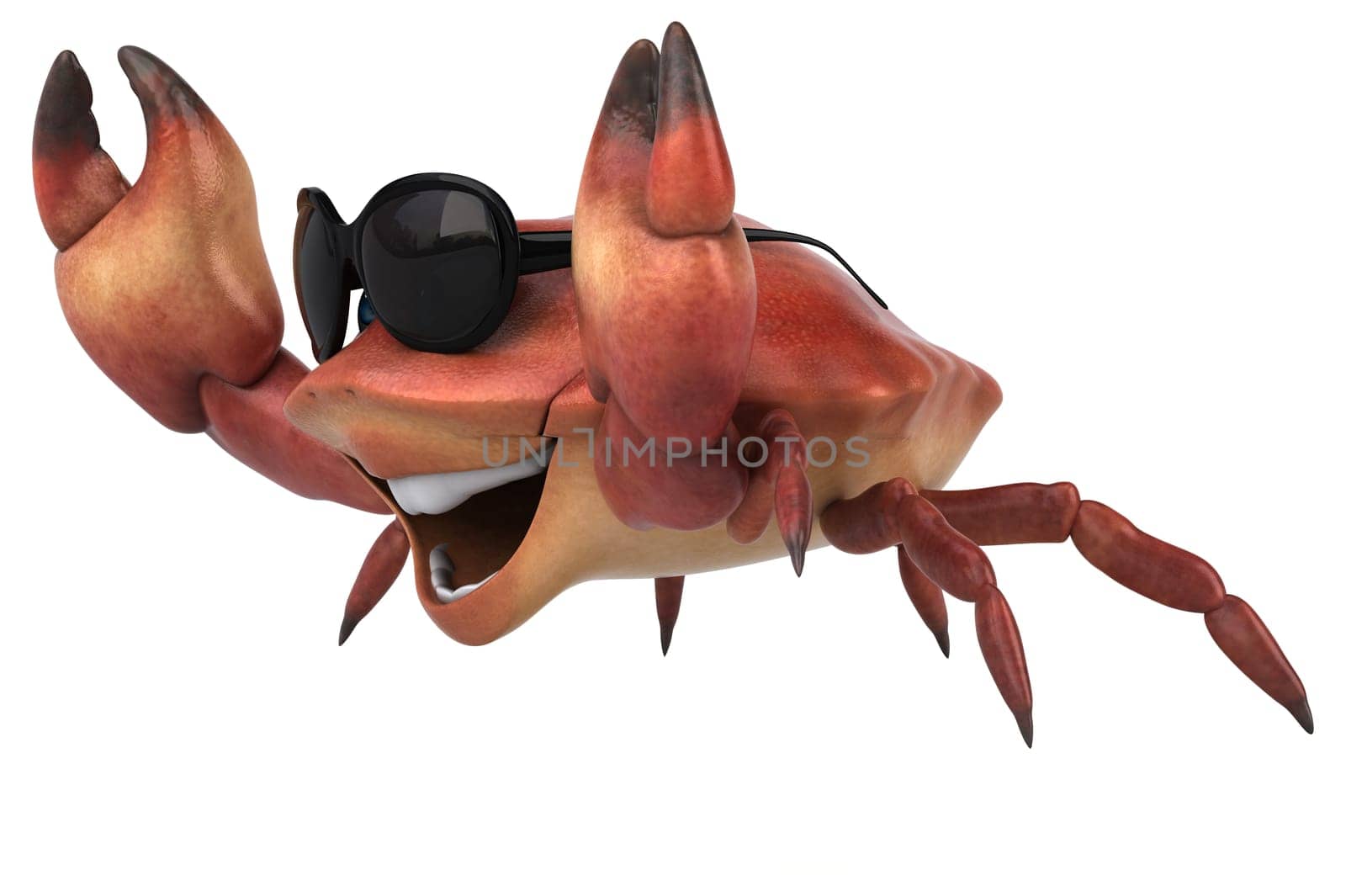 Fun crab - 3D Illustration