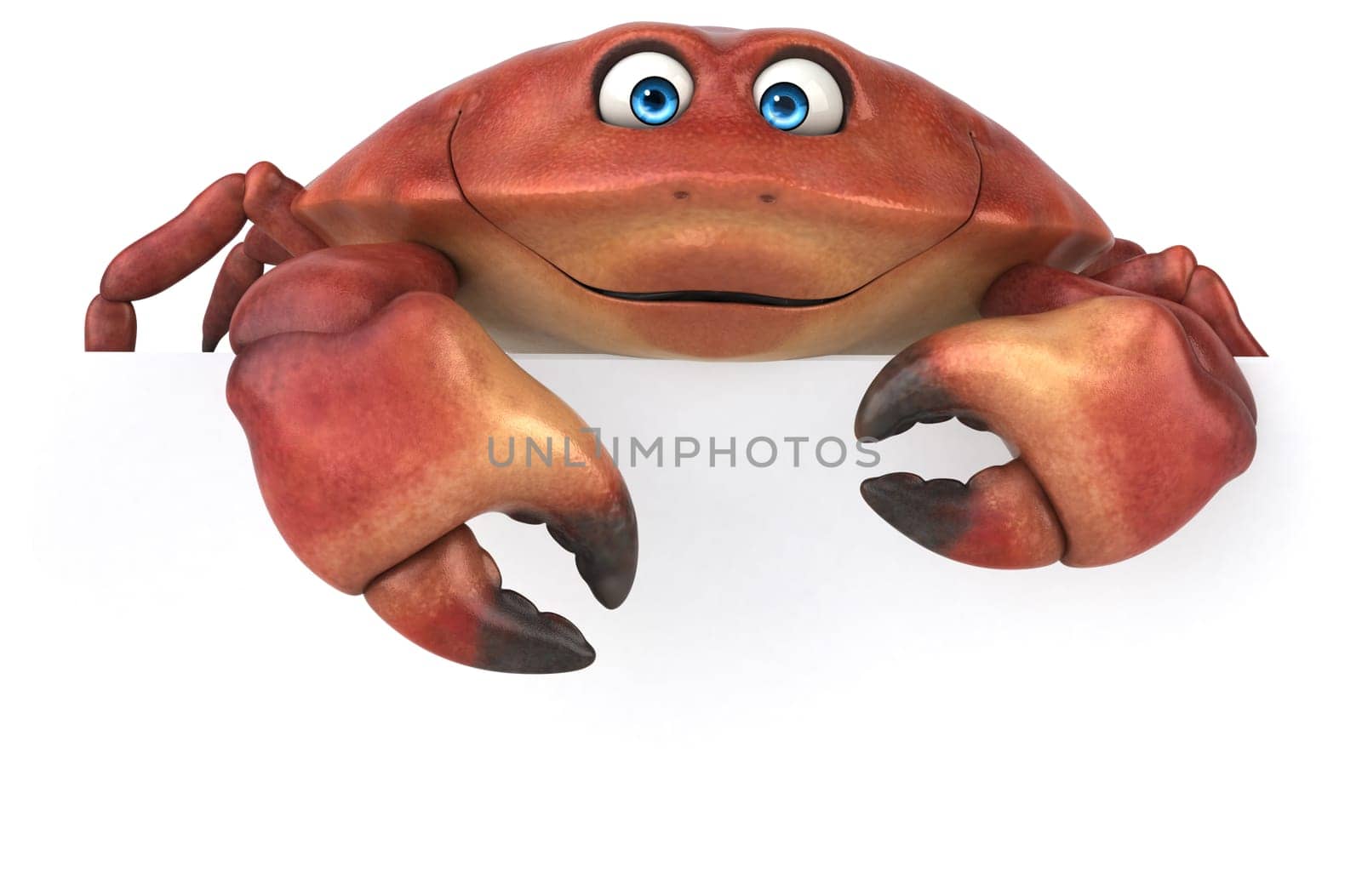 Fun crab - 3D Illustration