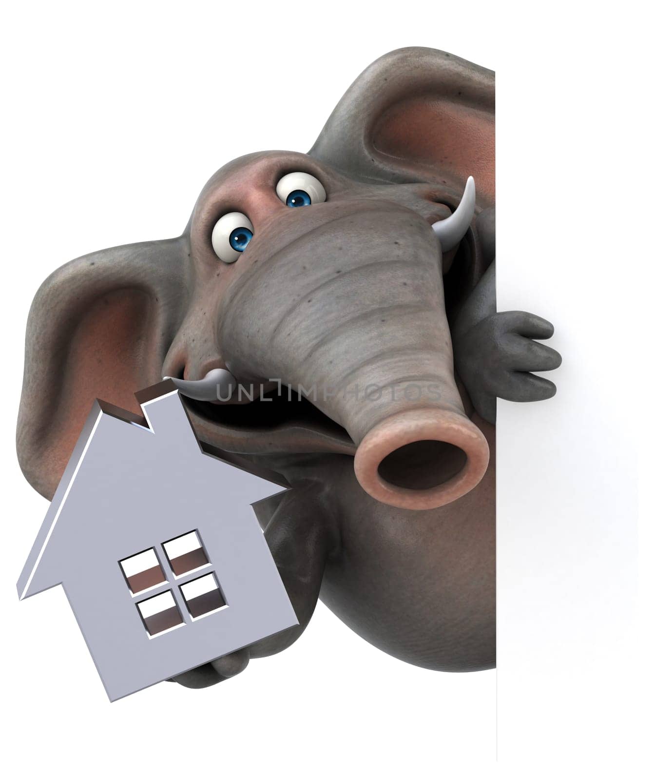 Fun elephant - 3D Illustration